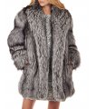 Women's Silver Fox Fur Stroller Coat