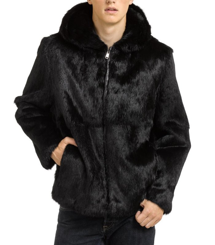 rabbit fur jacket