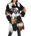 Patchwork Multi Fur Coat