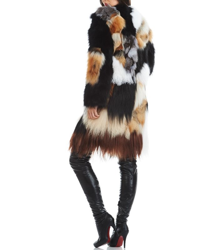 The Patchwork Multi Fur Coat: FurSource.com