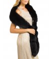 Fox Fur Fling with Tails in Black