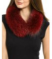 Red Fox Fur Collar in Scarlet