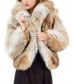 Coyote Fur Bolero Jacket for Women