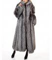 Women's Full Length Silver Fox Fur Coat