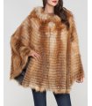 Red Fox Fur Hooded Cape