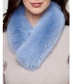 Powder Blue Fox Fur Collar