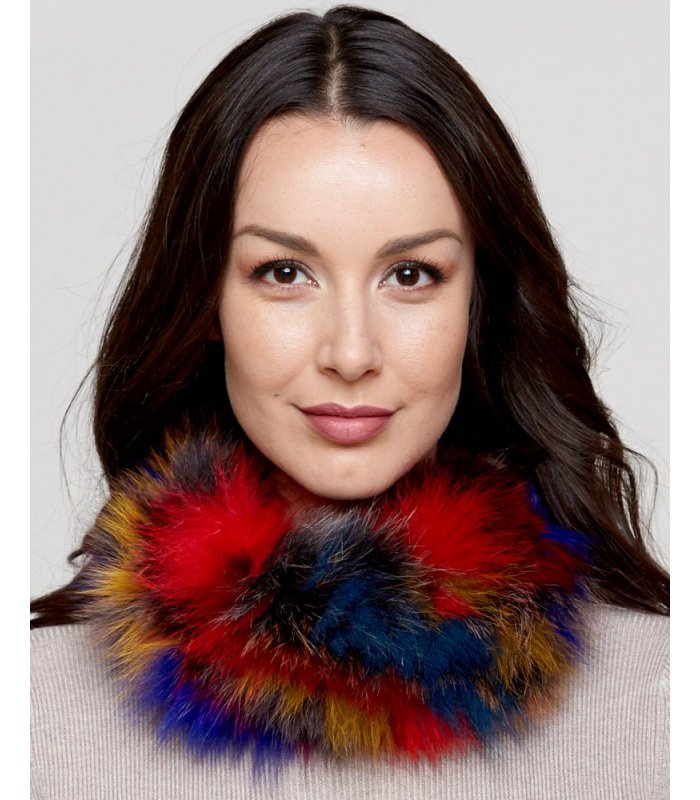 Fox Fur Headband in Multi-Color: FurSource.com