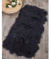 Mongolian Lamb Fur Plates 24x48 - Black