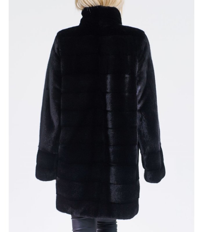 Black NAFA Mink Coat: FurSource.com