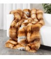 Custom Full Pelt Red Fox Fur Blanket / Fur Throw