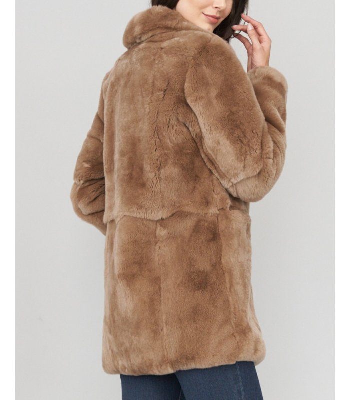 Rex Rabbit Fur Teddy Coat: FurSource.com