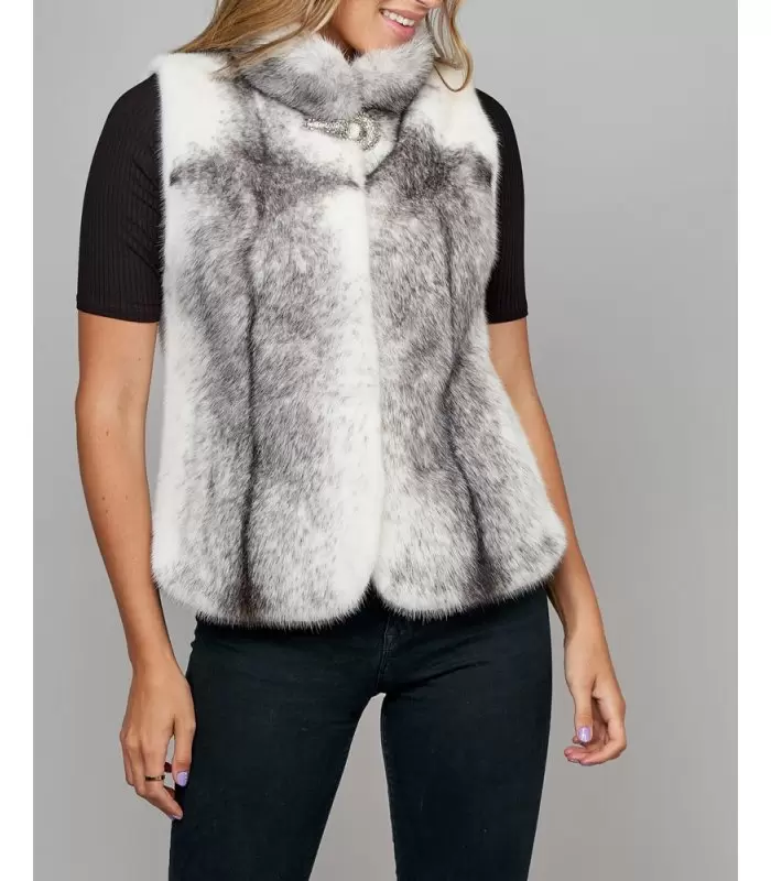 Icon Blackcross Long Hair Mink Fur Vest