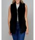 Milan Knit Rex Rabbit Fur Vest in Black