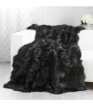 Black Fox Fur Blanket / Fur Throw
