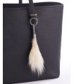 Natural Small Coyote Fur Key Chain