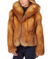 The Red Fox Fur Bolero Jacket for Women